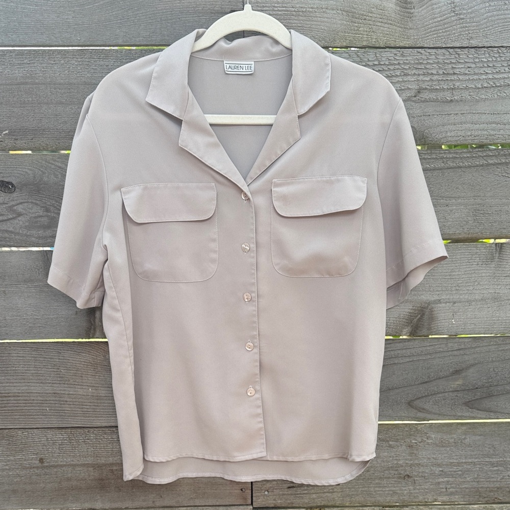 Lauren Lee Beige Button-Up Shirt